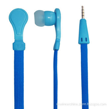 Earbud with Tangle-Free Headphone Shoelace Noise-cancelling, OEM/ODM, 3.5mm Plug